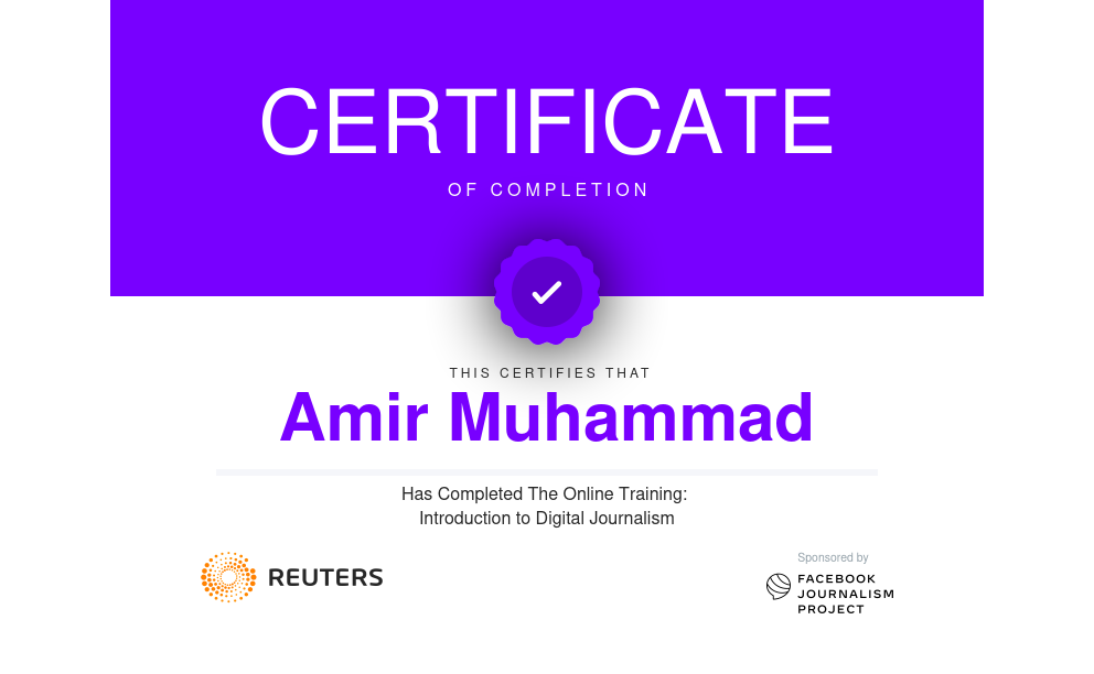 Digital Journalism certificate