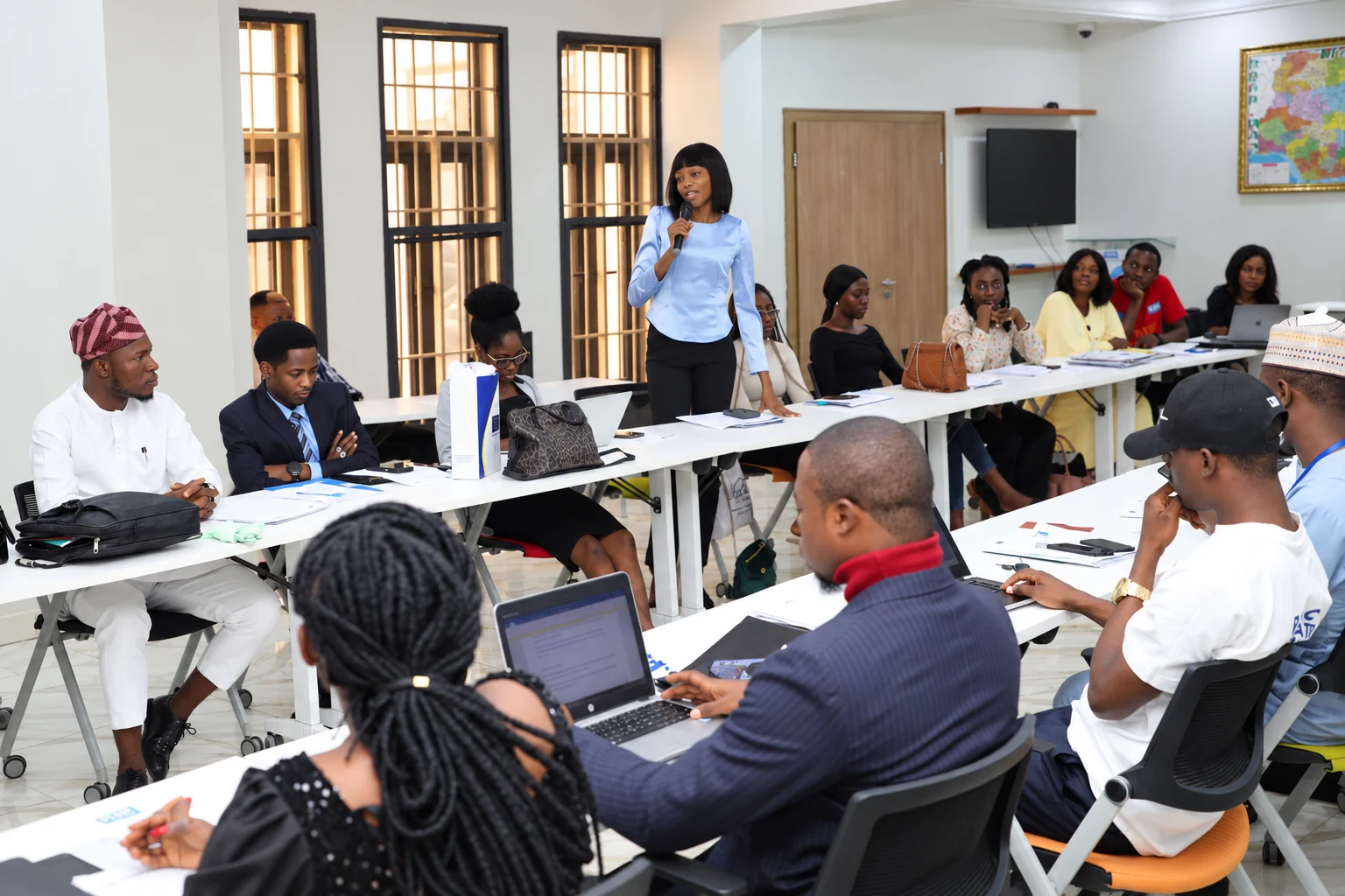 Participants at a professional workshop